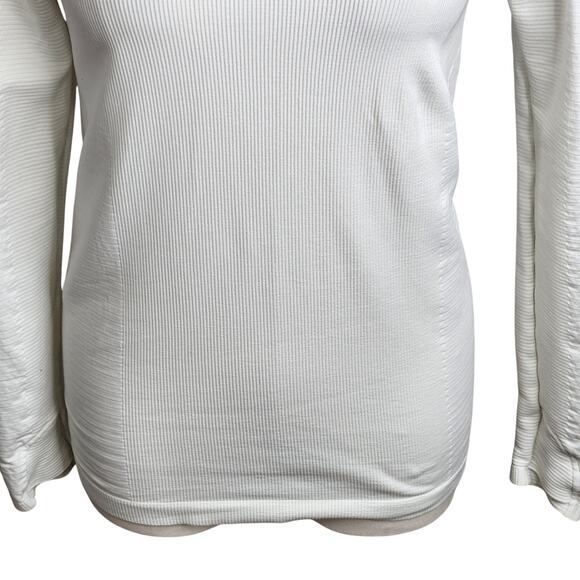 Athleta Flurry Blizzard Rib Turtleneck Womens Size Small White Top Long Sleeve - Picture 4 of 9
